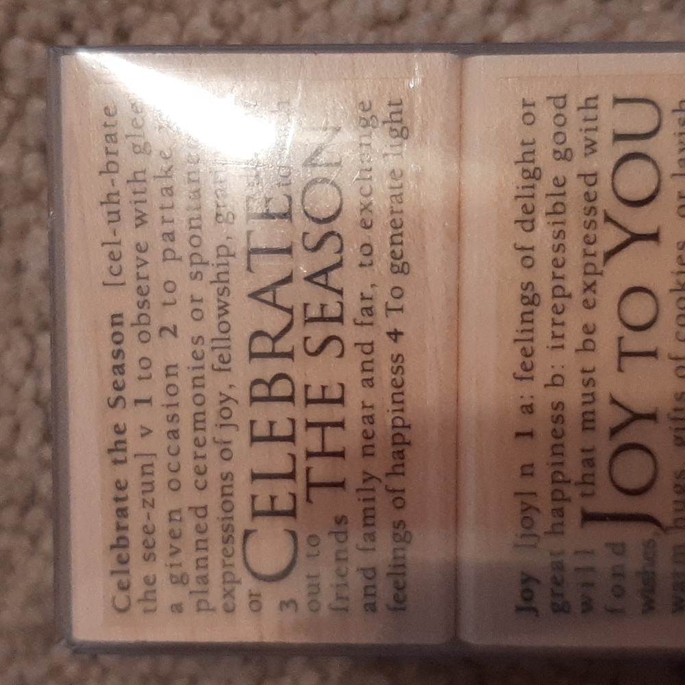 Set of 3 Christmas motif rubber stamps NWT - Picture 2 of 4